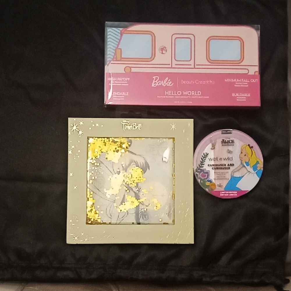 Barbie Pink Eyeshadow Palette and Tinker Bell Set